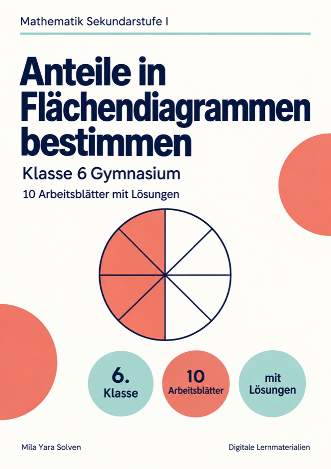 Cover: Anteile in Flächendiagrammen bestimmen Klasse 6 Gymnasium