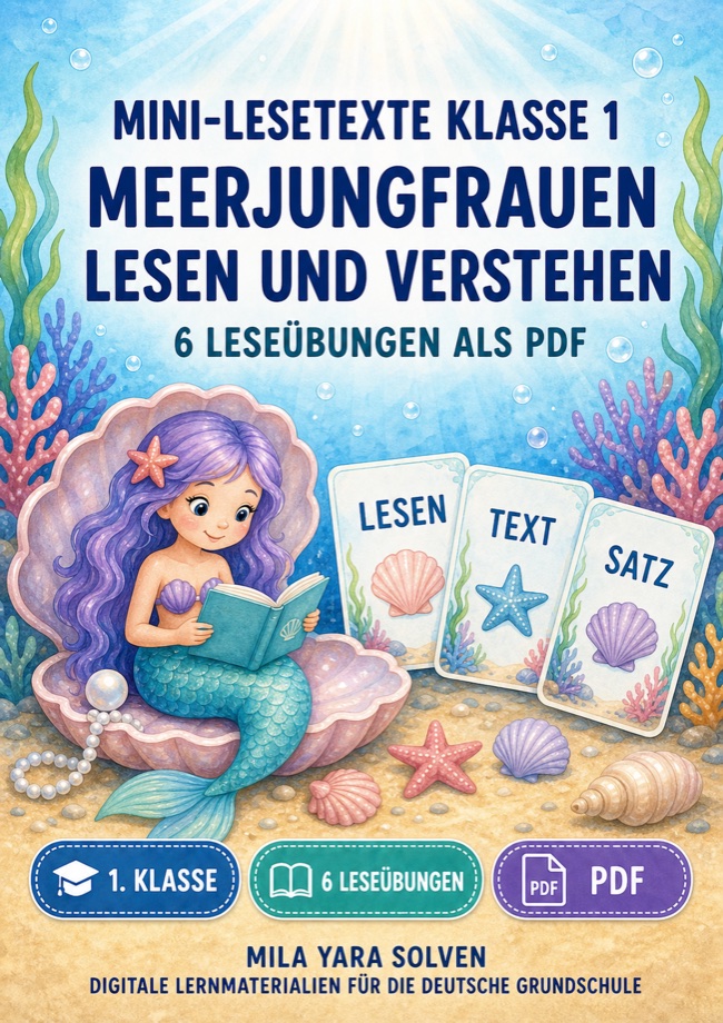 Cover: Mini-Lesetexte Klasse 1 - Meerjungfrauen lesen und verstehen