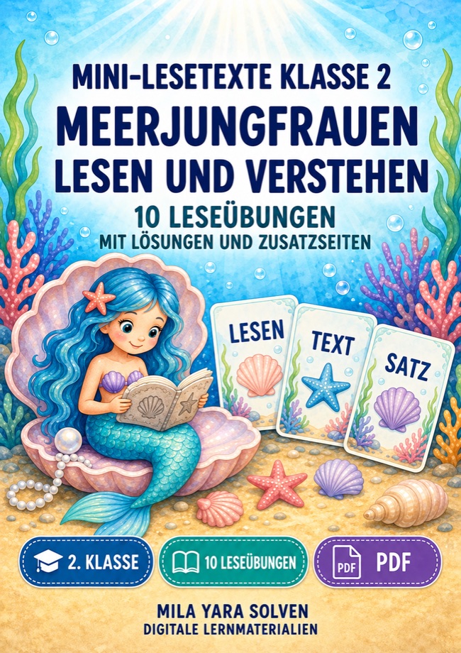 Cover: Mini-Lesetexte Klasse 2 - Meerjungfrauen lesen und verstehen