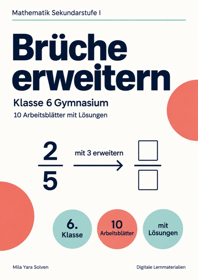 Cover: Brüche erweitern Klasse 6 Gymnasium