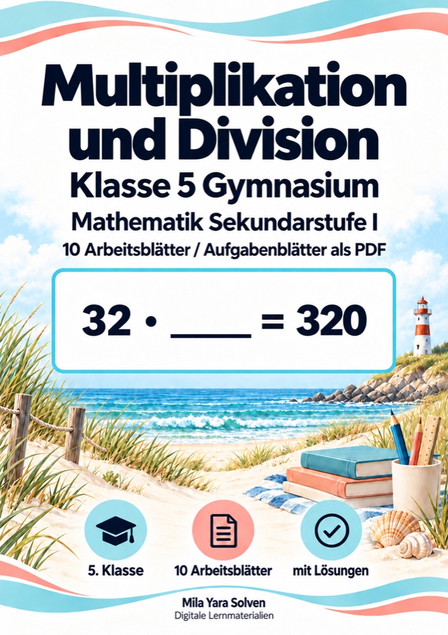 Cover: Multiplikation und Division Klasse 5 Gymnasium