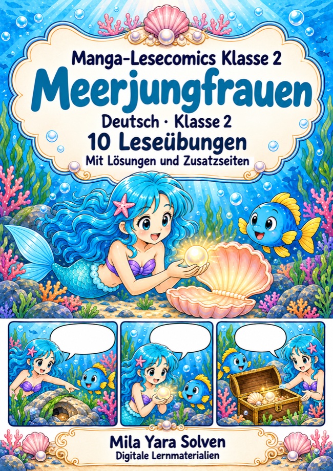 Cover: Manga-Lesecomics Klasse 2 - Meerjungfrauen