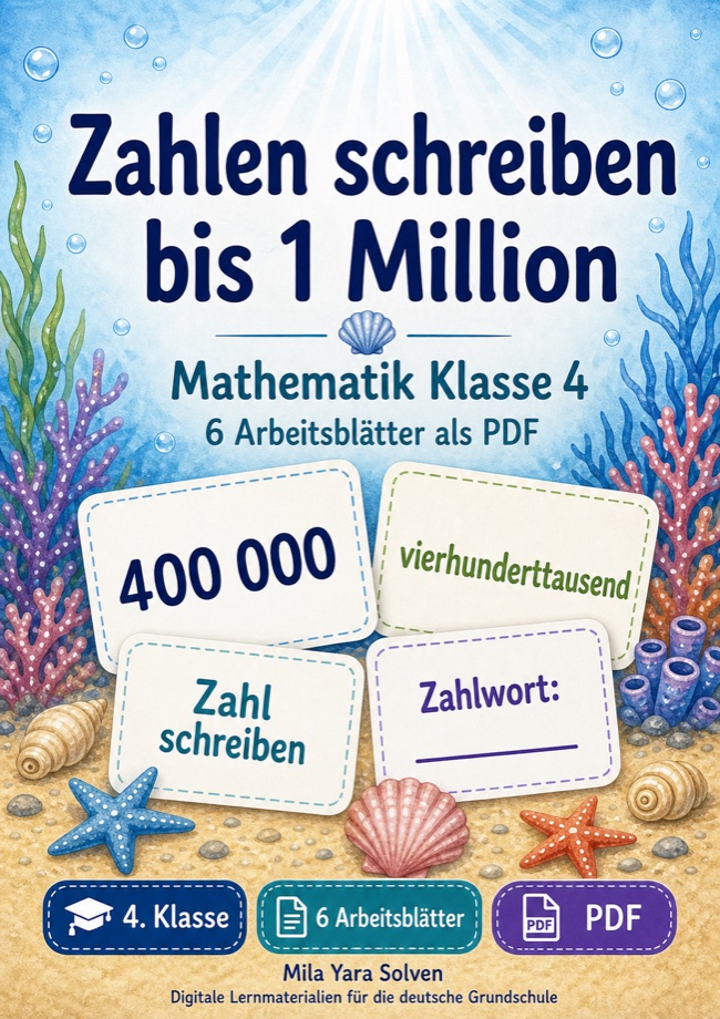 Cover: Zahlen schreiben bis 1 Million