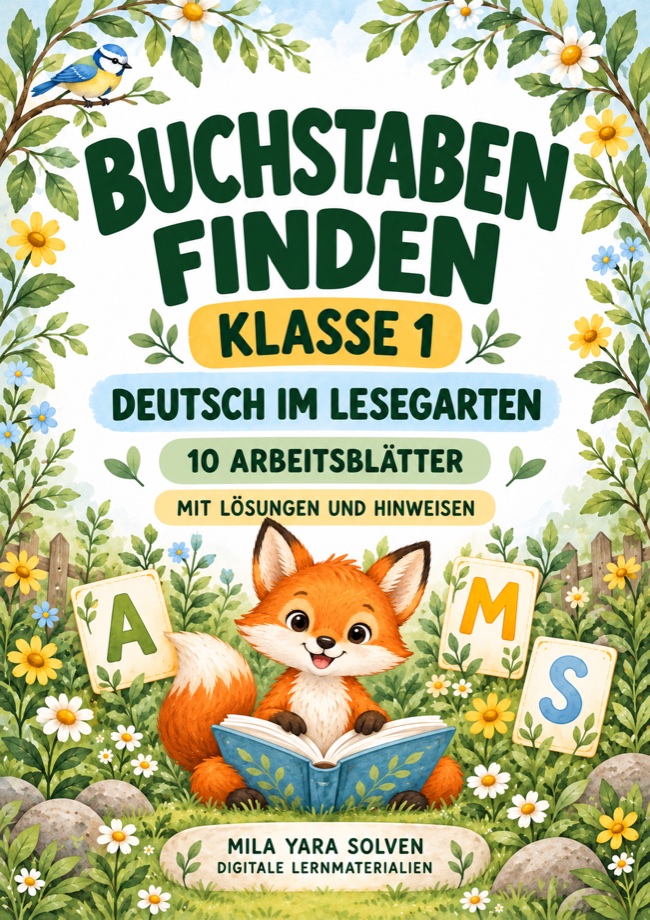 Cover: Buchstaben finden Klasse 1 - Lesegarten