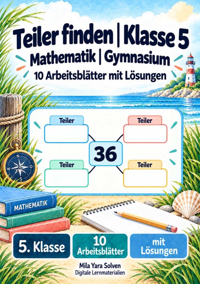 Cover: Teiler finden Klasse 5 Gymnasium