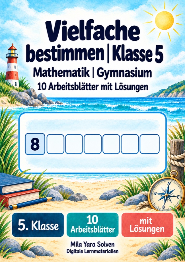 Cover: Vielfache bestimmen Klasse 5 Gymnasium