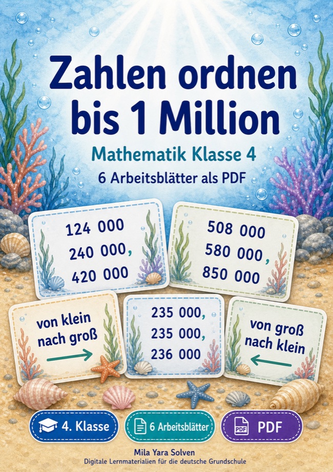 Cover: Zahlen ordnen bis 1 Million