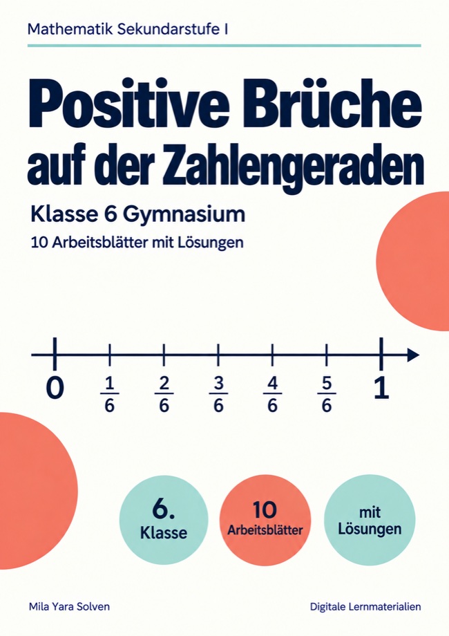 Cover: Positive Brüche auf der Zahlengeraden Klasse 6 Gymnasium