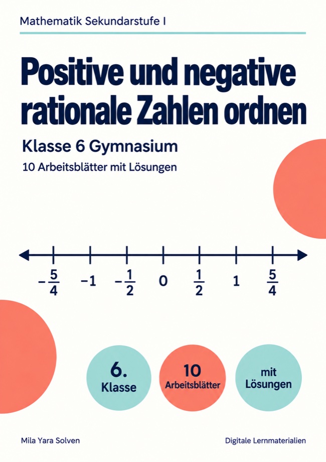 Cover: Positive und negative rationale Zahlen ordnen Klasse 6 Gymnasium