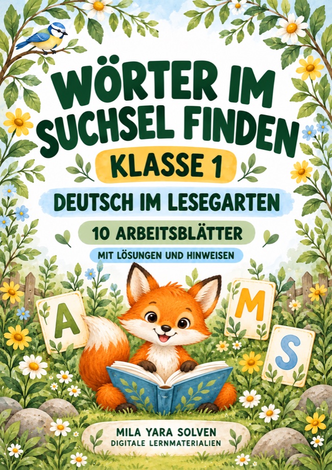 Cover: Wörter im Suchsel finden Klasse 1 - Lesegarten