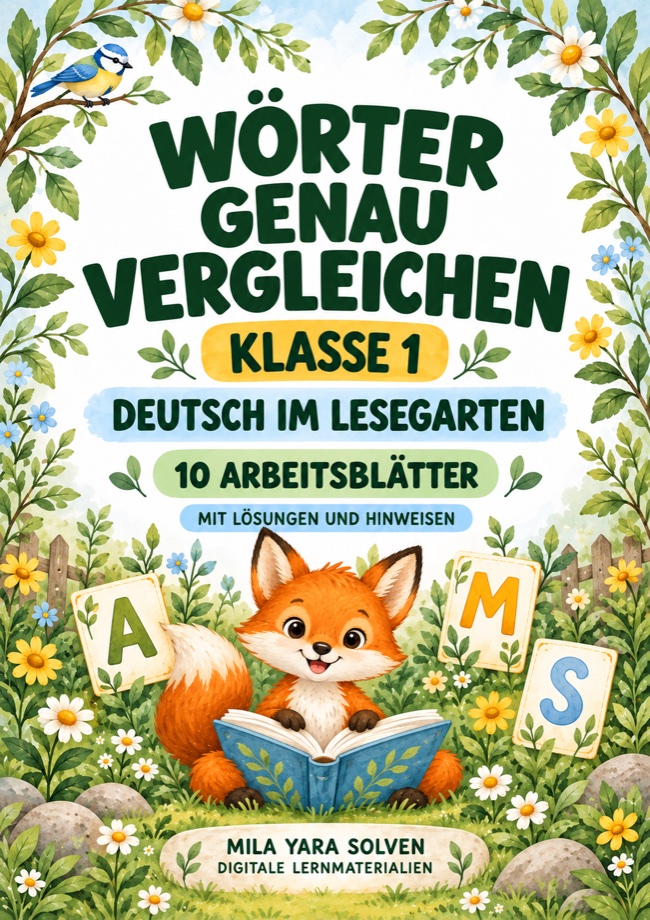 Cover: Wörter genau vergleichen Klasse 1 - Lesegarten