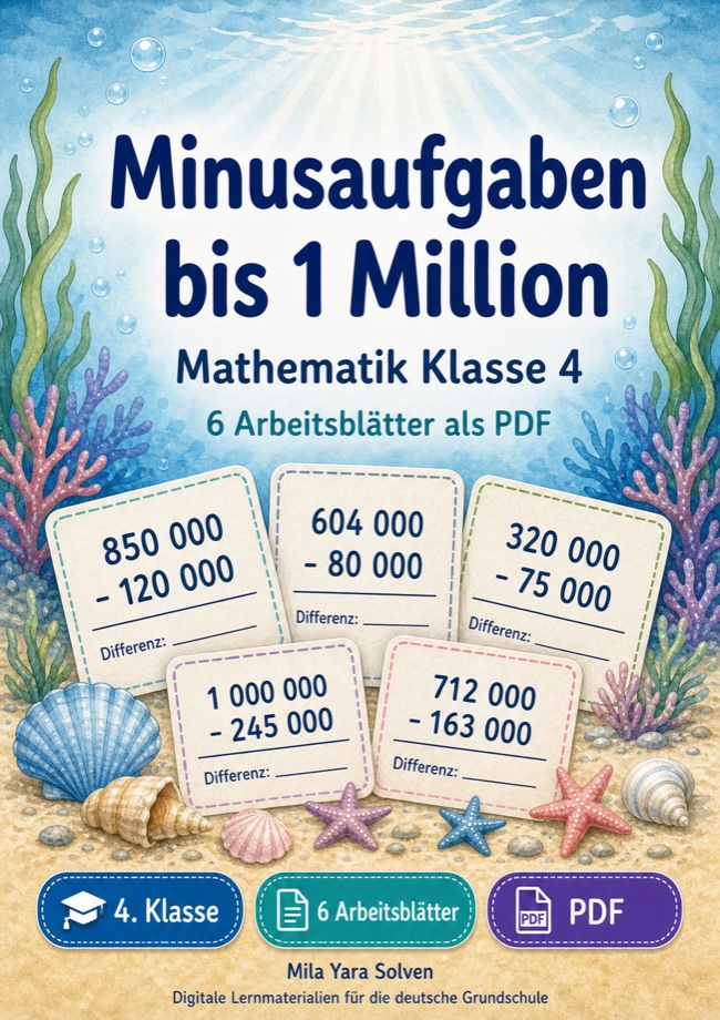 Cover: Minusaufgaben bis 1 Million