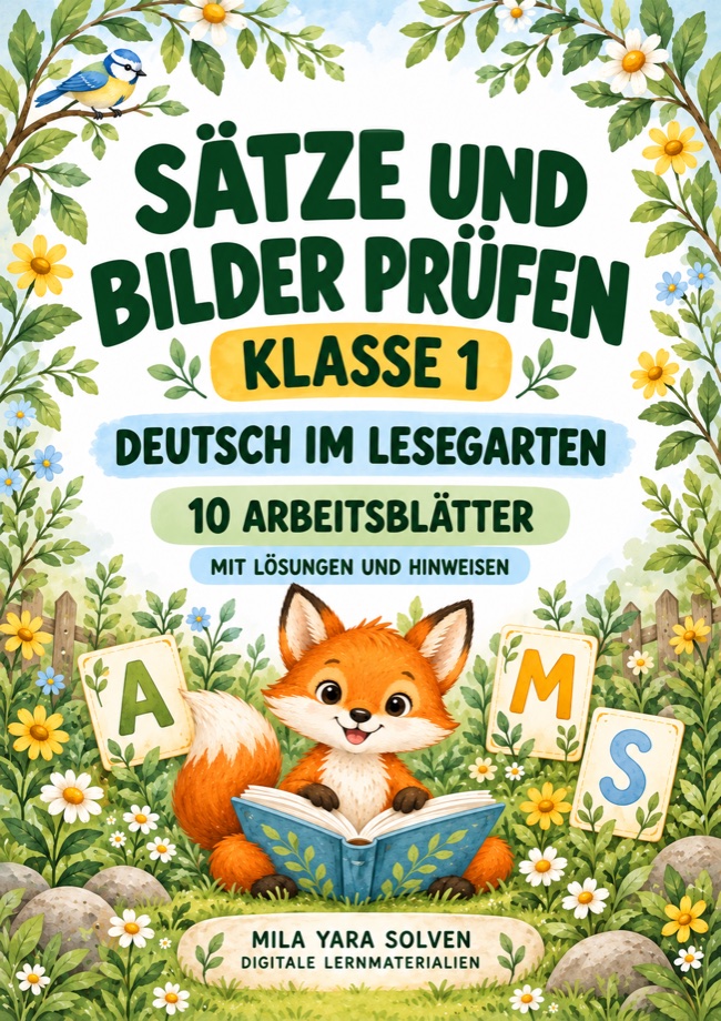 Cover: Sätze und Bilder prüfen Klasse 1 - Lesegarten