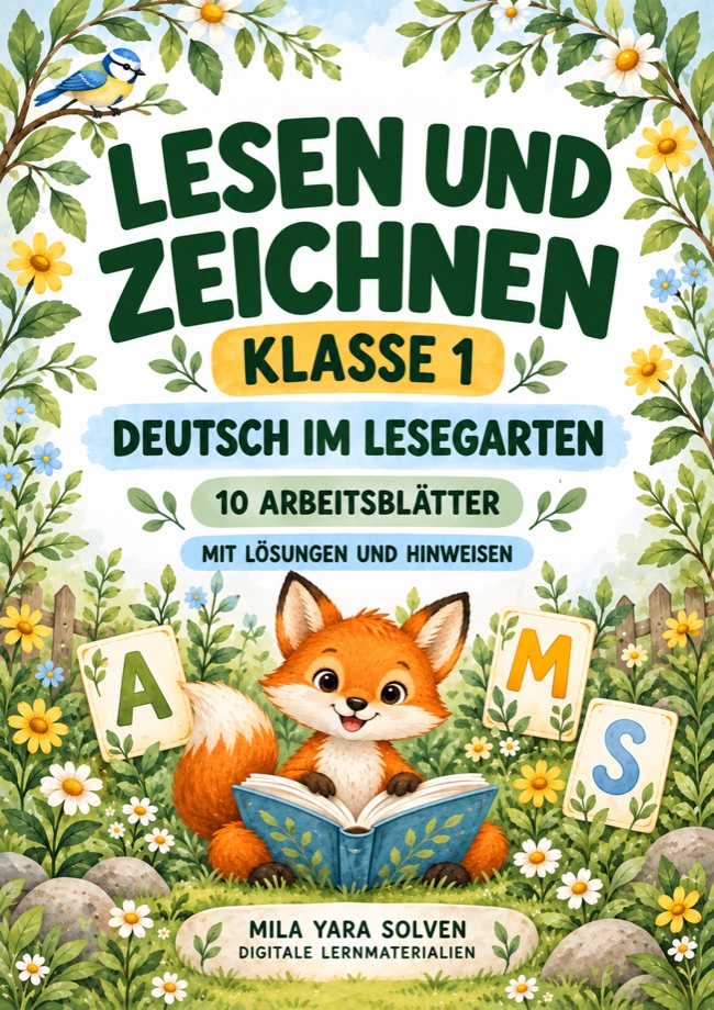 Cover: Lesen und zeichnen Klasse 1 - Lesegarten