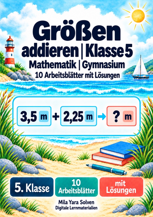 Cover: Größen addieren Klasse 5 Gymnasium