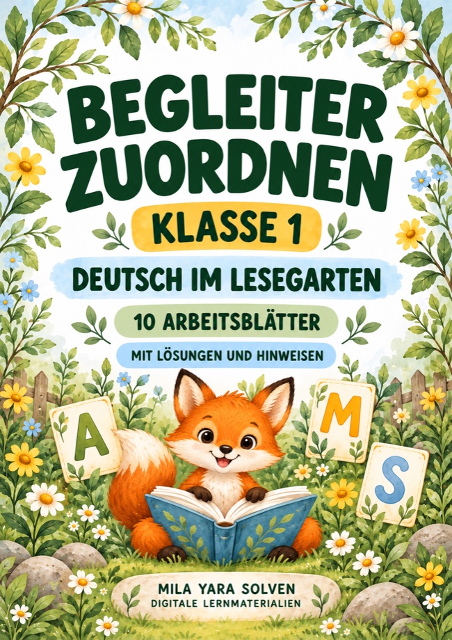 Cover: Begleiter zuordnen Klasse 1 - Lesegarten