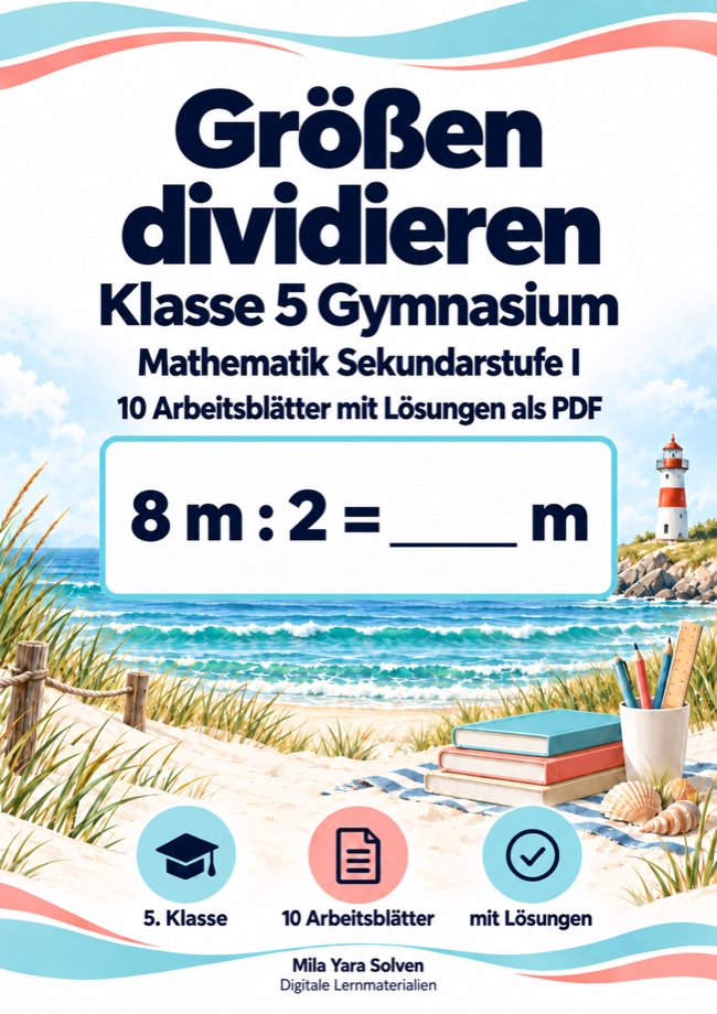 Cover: Größen dividieren Klasse 5 Gymnasium