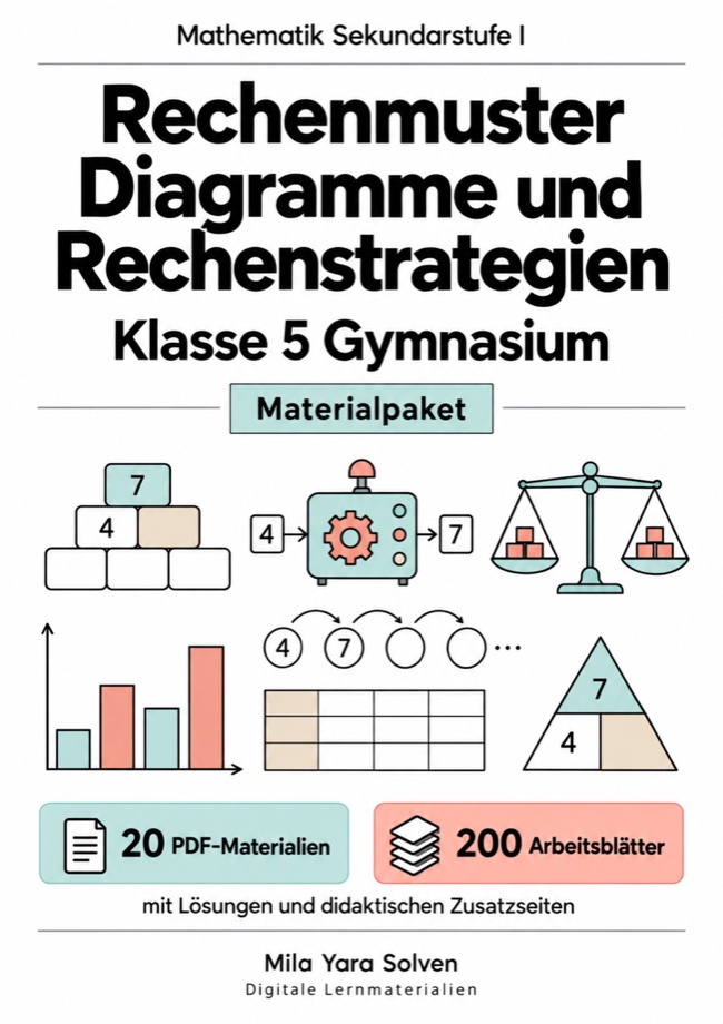 Cover: Rechenmuster Diagramme und Rechenstrategien Klasse 5 Gymnasium