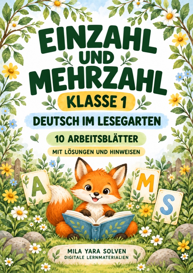 Cover: Einzahl und Mehrzahl Klasse 1 - Lesegarten