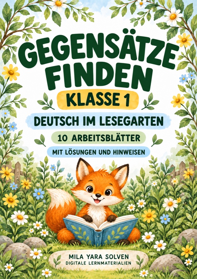 Cover: Gegensätze finden Klasse 1 - Lesegarten