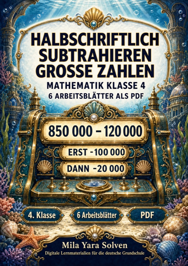 Cover: Halbschriftlich subtrahieren große Zahlen