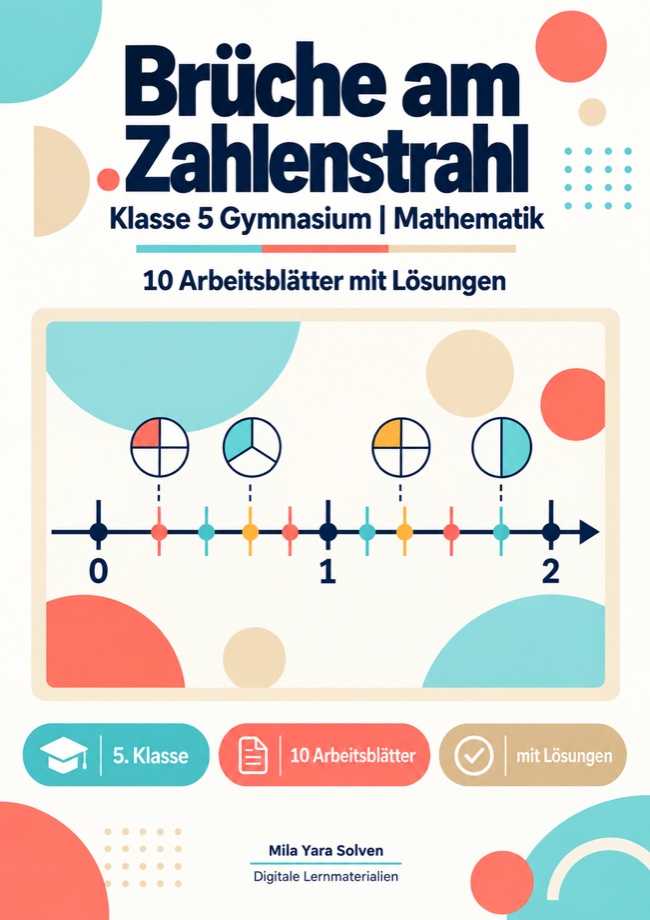 Cover: Brüche am Zahlenstrahl Klasse 5 Gymnasium