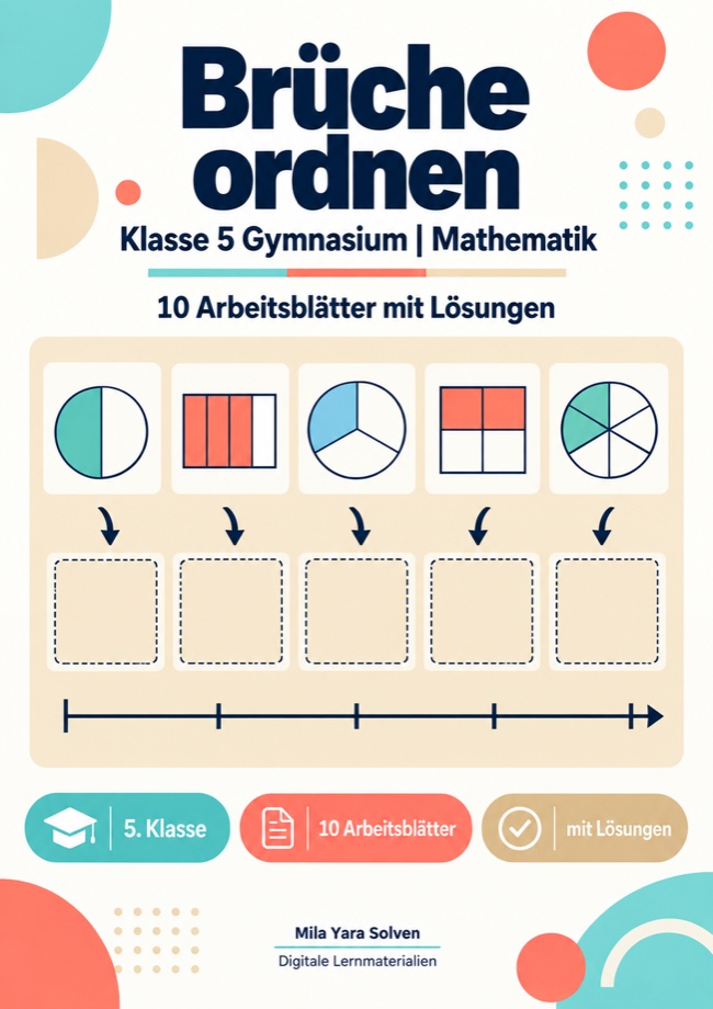 Cover: Brüche ordnen Klasse 5 Gymnasium