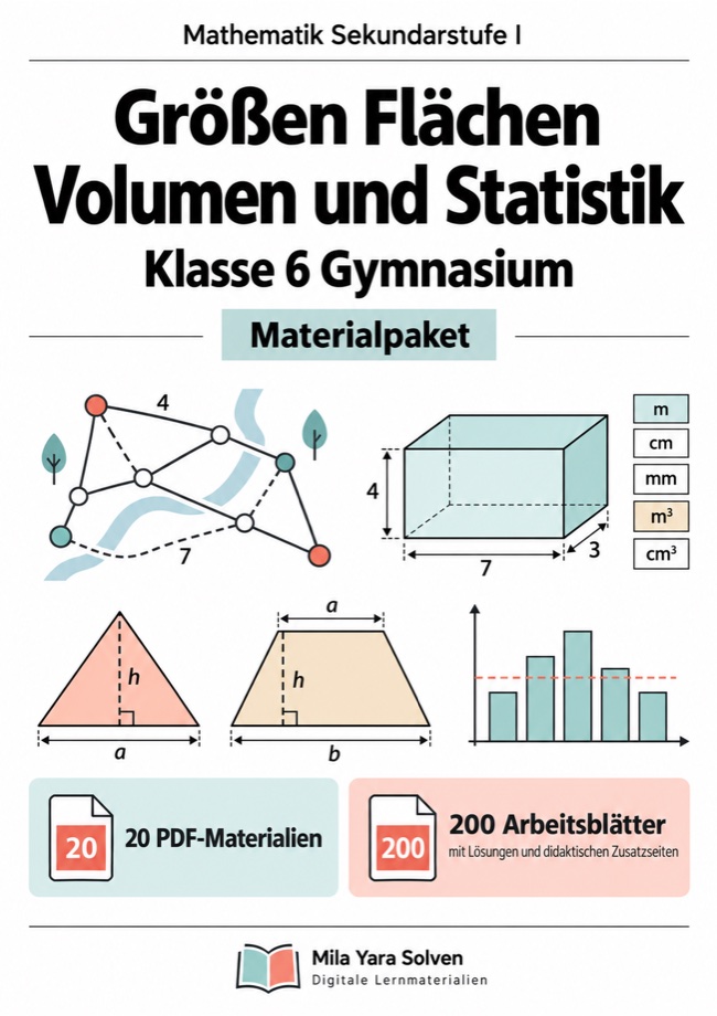 Cover: Größen Flächen Volumen und Statistik Klasse 6 Gymnasium