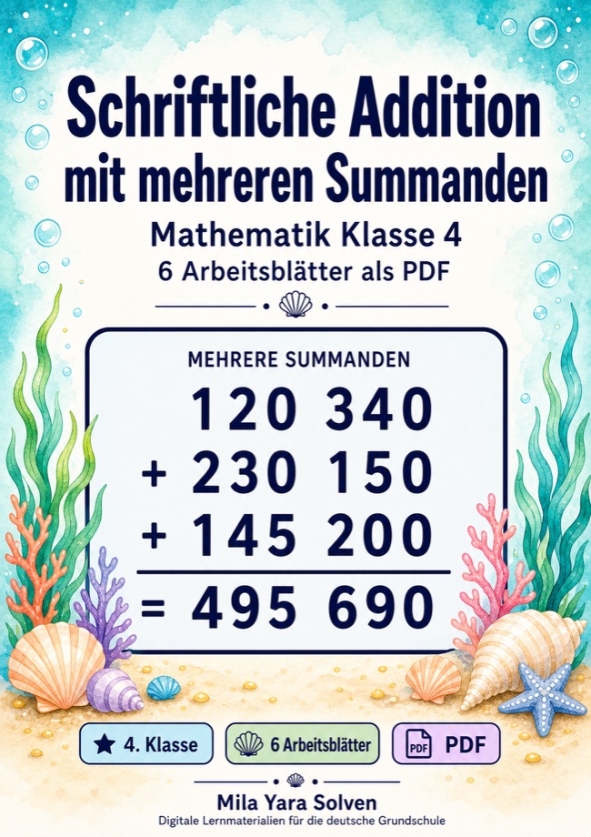 Cover: Schriftliche Addition mit mehreren Summanden