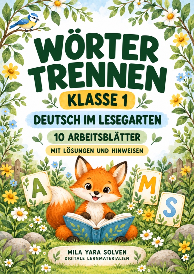Cover: Wörter trennen Klasse 1 - Tierfreunde
