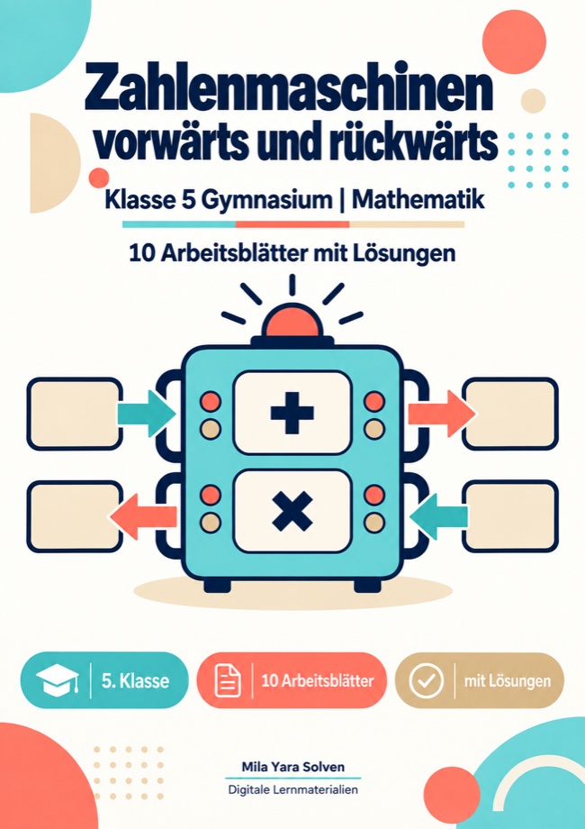 Cover: Zahlenmaschinen vorwärts und rückwärts Klasse 5 Gymnasium