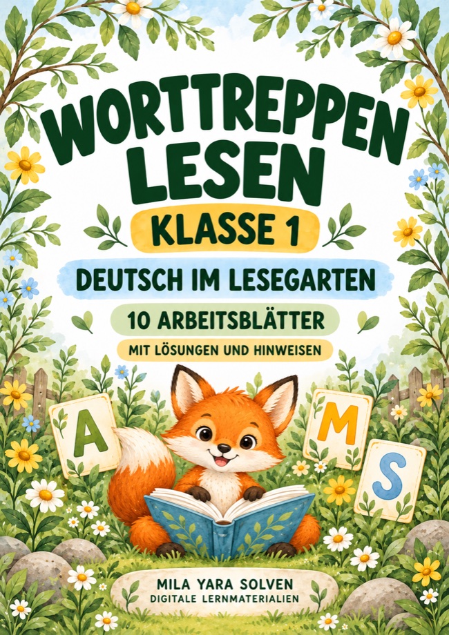 Cover: Worttreppen lesen Klasse 1 - Tierfreunde
