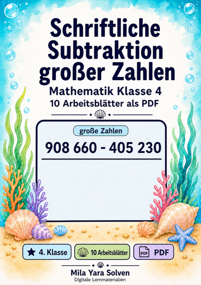Cover: Schriftliche Subtraktion großer Zahlen