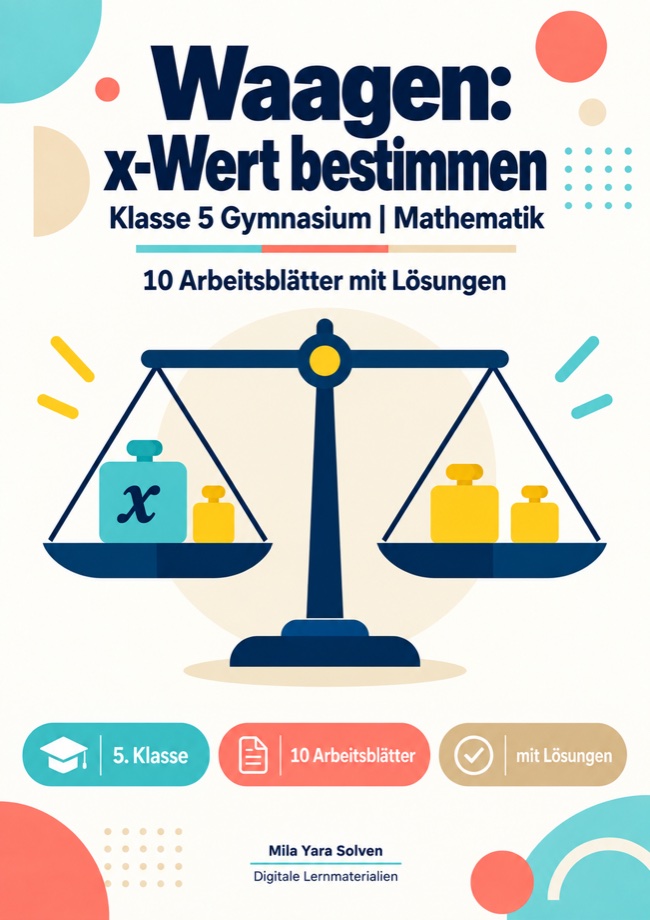 Cover: Waagen: x-Wert bestimmen Klasse 5 Gymnasium