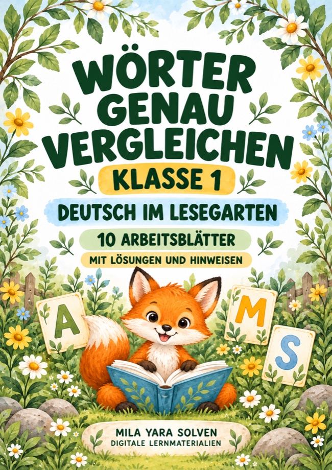 Cover: Wörter genau vergleichen Klasse 1 - Tierfreunde