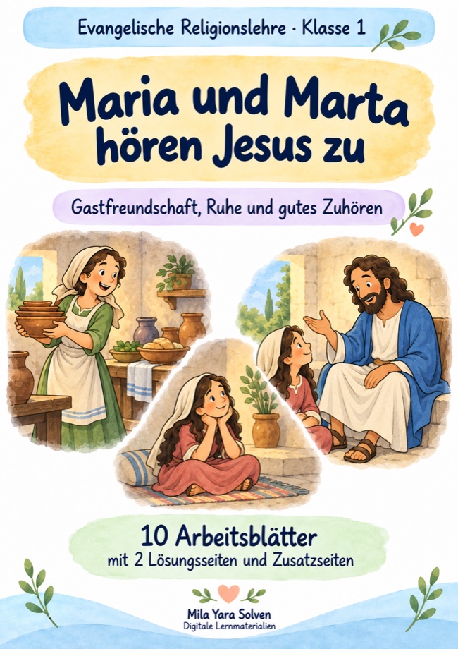 Cover: Maria und Marta hören Jesus zu