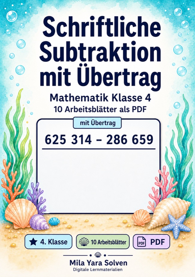 Cover: Schriftliche Subtraktion mit Übertrag
