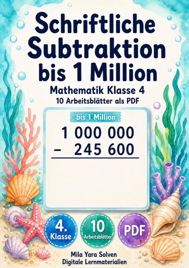 Cover: Schriftliche Subtraktion bis 1 Million