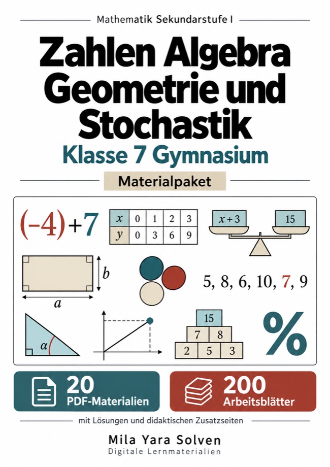 Cover: Zahlen Algebra Geometrie und Stochastik Klasse 7 Gymnasium