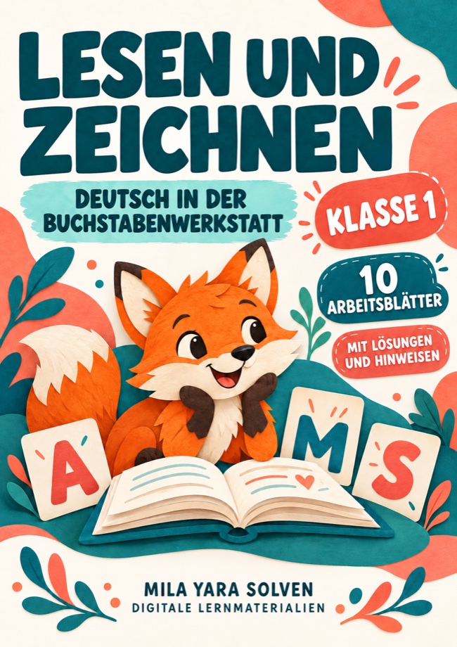 Cover: Lesen und zeichnen Klasse 1 - Tierfreunde