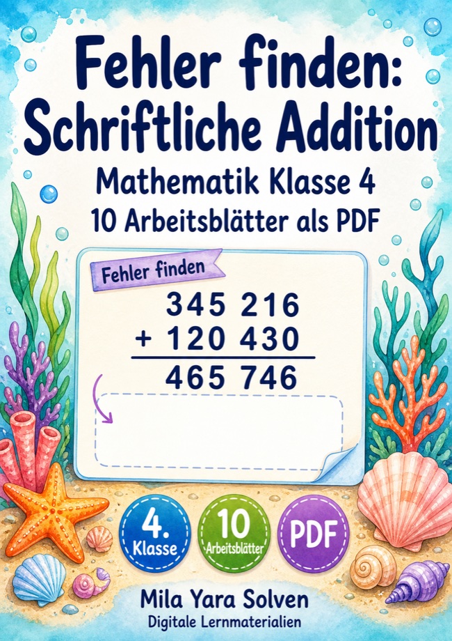 Cover: Fehler finden: Schriftliche Addition