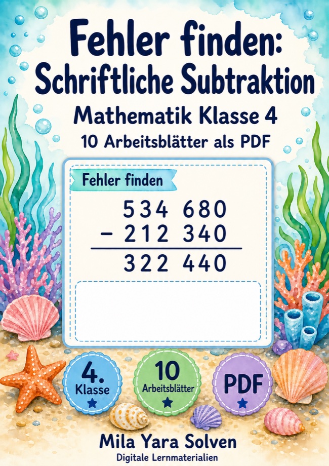 Cover: Fehler finden: Schriftliche Subtraktion