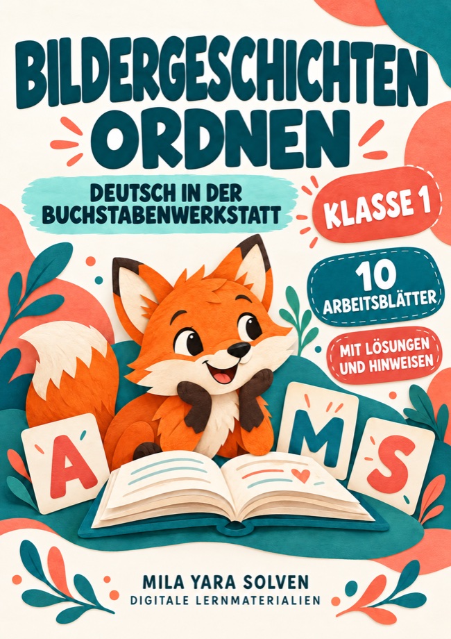 Cover: Bildergeschichten ordnen Klasse 1 - Tierfreunde