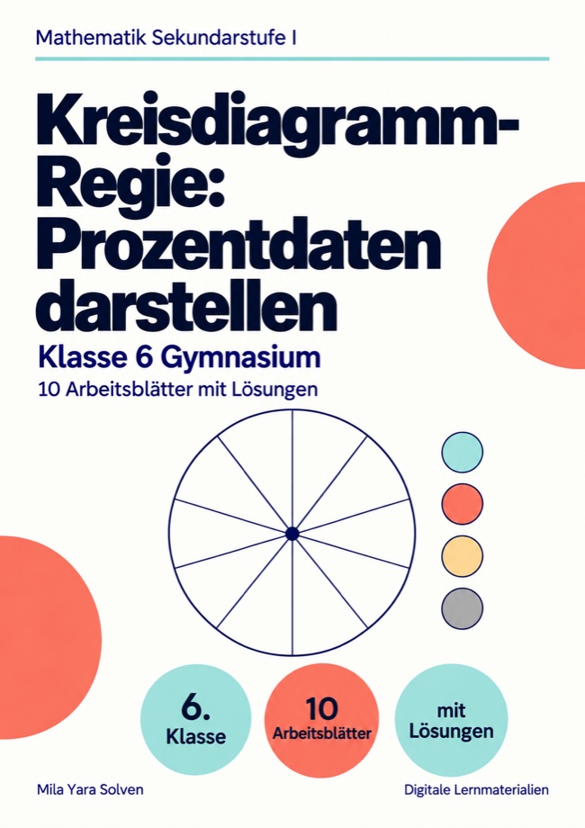 Cover: Kreisdiagramm-Regie: Prozentdaten darstellen Klasse 6 Gymnasium