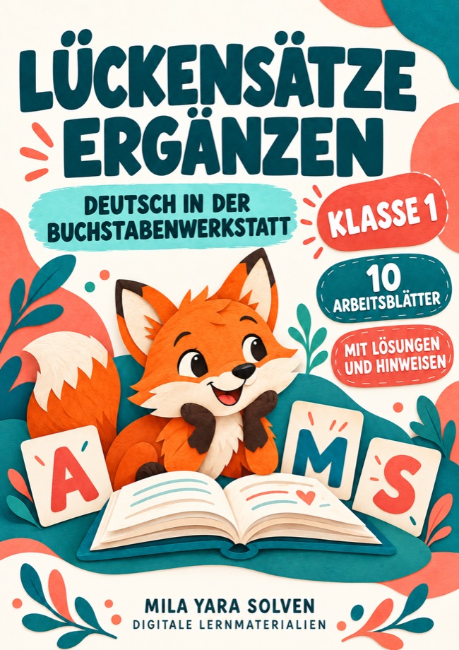 Cover: Lückensätze ergänzen Klasse 1 - Tierfreunde