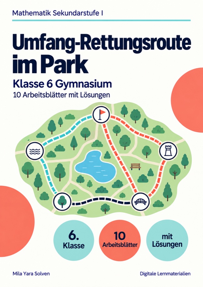 Cover: Umfang-Rettungsroute im Park Klasse 6 Gymnasium