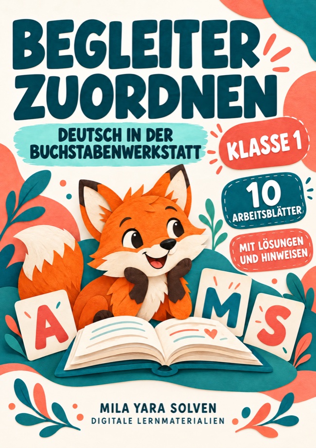 Cover: Begleiter zuordnen Klasse 1 - Tierfreunde
