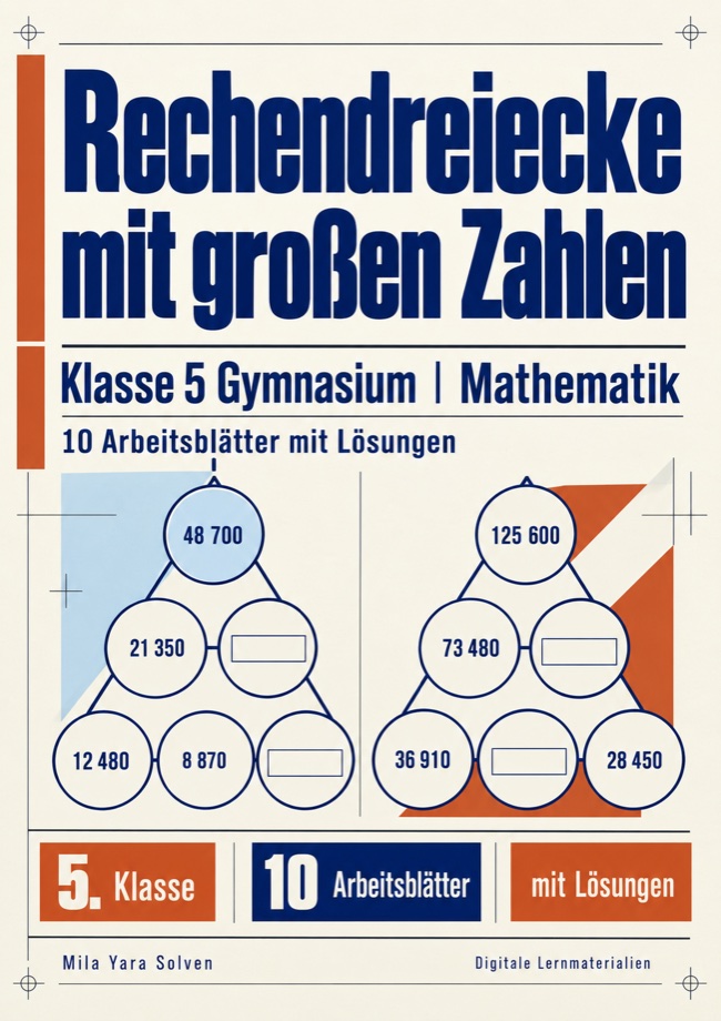 Cover: Rechendreiecke mit großen Zahlen Klasse 5 Gymnasium