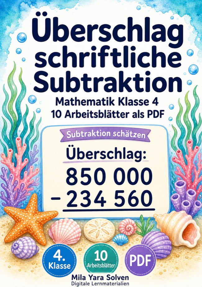 Cover: Überschlag schriftliche Subtraktion