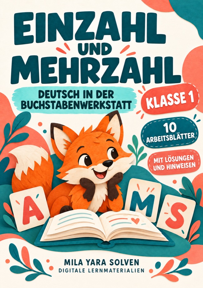 Cover: Einzahl und Mehrzahl Klasse 1 - Tierfreunde